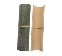 NOLITOY 2 Pièces Bamboo Water Guide Tube for Outdoor Fountains Split Half Bamboo Channel for Smooth Water Flow Backyard Garden Decor Accessories