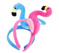 NOLITOY 2 Pièces bandeau flamant rose faire le costume de dinosaure casque méduse hair charms hair toppers décor de cheveux d'animaux de dessin animé de fête coiffe de cosplay