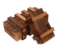 NOLITOY 2 pièces Boîte Bois Puzzle avec Tiroir Secret Sécurisé Jeu Éducatif pour Garçon Fille Coffret Casse-tête Bois Compact et Portable Cadeau Noël et Anniversaire