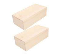 NOLITOY 2 pièces Boîte de Pin avec Couvercle Coulissant Boîte de Rangement Multifonctionnelle Non pour Bricolage pour Bijoux Souvenirs et Organisation Maison