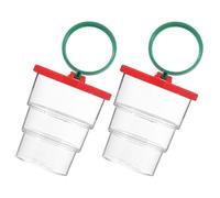 NOLITOY 2 pièces Boîte Observation Insectes avec Loupe Kit Scientifique Garçon Fille pour Exploration Extérieure Matériel et Couleur Vive Éducatif Biologie pour Jardin École et Camping