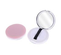 NOLITOY 2 pièces Boîte Poudre Vide Ultra Fine Portable avec Houpette Étui Compact pour Poudre Rangement Cosmétique de Voyage Lot de Argent et Rose