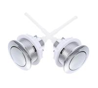 NOLITOY 2 pièces Bouton Poussoir Toilette Chasse Eau Manche Abs Remplacement Réservoir Wc avec Bouton Unique pour Système Chasse Eau Wc