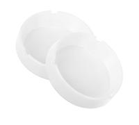 NOLITOY 2 pièces Cendrier Blanc Résistant Aux Chocs Lot de Cendriers Modernes pour Intérieur et Extérieur Facile à Nettoyer Capacité Spacieuse pour Maison Bureau Café