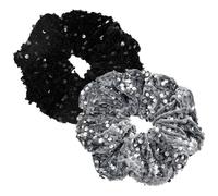 NOLITOY 2 Pièces Chouchou À Paillettes Élastiques Pour Cheveux Cordes Supports De Queue De Cheval Attaches De Poignet Accessoires Pour Cheveux Pour Femmes Noir Et