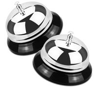 NOLITOY 2 pièces Cloche de Table Sonnette Service Cuisine Ergonomique Clair pour Restaurant Aide Personnes Âgées Entraînement Animaux Jeux Garçon Fille
