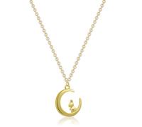 NOLITOY 2 pièces Collier Femme Lapin et Lune Cuivre Pendentif Élégant pour Adolescentes et Jeunes Femmes Bijoux Cadeaux pour Fêtes et Occasions Spéciales