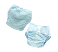 NOLITOY 2 Pièces Couvre-couches Maille Extensible Respirante Né Culottes Entraînement à Pot Haute Élasticité Couches Lavables et Réutilisables pour Bébés Mois Protection Fraîcheur et