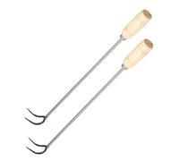 NOLITOY 2 pièces Crochets Acier Inoxydable pour Viande Crochets Boucher Robustes pour Barbecue et Repas Extérieur Outils Faciles à Utiliser pour Suspendre Porc Jambon Poulet et Rôti