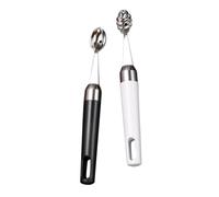 NOLITOY 2 pièces Cuillères à de Fruits Acier Inoxydable Cuillères de Creusage Ergonomiques pour Melon et Glace Ustensiles de Cuisine et Élégants pour Usage Domestique