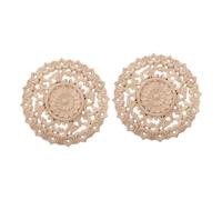NOLITOY 2 pièces Décoration Sculpté Ronde Appliques Non Peintes pour Meubles Autocollants Décoratifs à Peindre Accessoires pour Portes Intérieures et Mobilier