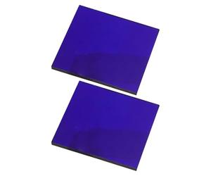 NOLITOY 2 Pièces Dispositif Expérimental en Verre de Cobalt Bleu pour Réactions D'ions Métalliques, Feuille de Vitrail Résistante Haute Température pour Expériences Scientifiques en