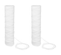NOLITOY 2 pièces Filtre à Eau PP Coton Bobiné Cartouche Anti-sédiments pour Purification Domestique Calcaire et Impuretés Compatible Adoucisseur et Système Filtrateur