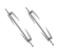 NOLITOY 2 pièces Fourchettes Rotatives Acier Inoxydable pour Barbecue et Friteuse à Air Accessoires Cuisine Rotation pour Poulet Rôti et Grillades