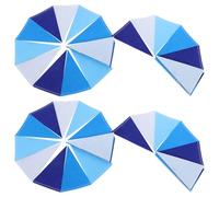 NOLITOY 2 pièces Guirlande de Fanions Triangle Réutilisable Non Tissé Banderole Décorative Bleue pour Fête Mariage Anniversaire et Classe