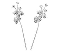 NOLITOY 2 Pièces Hair Sticks Chinese Flower Hairpin Lightweight Retro Butterfly Hair Accessories For Women Hanfu Bridal Daily Styling