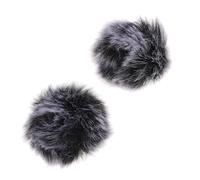 NOLITOY 2 pièces Housses Micro Éclaboussures Peluche Douce Protection Vent et Du Bruit Lot de Noir et Blanc pour Enregistrement Scène et Bureau