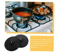NOLITOY 2 pièces Lot de Patins Caoutchouc Résistants Chaleur pour Brûleurs de Cuisinière à Gaz Protège Boutons et Améliore Lesthétique Plaque de Cuisson