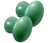 NOLITOY 2 pièces Lot Pierres de Massage Gua Sha Forme Champignon Vert Accessoires Doux pour Massage Visage et Beauté et Absorption Optimisée des Soins