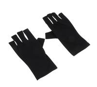 NOLITOY 2 pièces Manucure UV Courts Noirs Protection UV pour Ongles Demi Doigts Respirants et Confortables et Durables pour Beauté des Mains