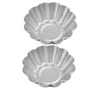 NOLITOY 2 pièces Moules à Tartelettes Aluminium Moules Antiadhésifs pour Pâtisserie et Œufs Cuisson Uniforme pour Desserts et