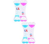NOLITOY 2 Pièces Ornement de Sablier Double Peach Heart en Plastique, | Saint Valentin, Bureau ou Dortoir, Présent Festif, sans Calcul du Temps