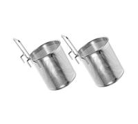 NOLITOY 2 pièces Passoire à Pâtes Acier Inoxydable avec Crochet Passoire Fine pour Cuisson de Nouilles et Friture Panier Filtrant Résistant à Haute Température pour Usage Domestique