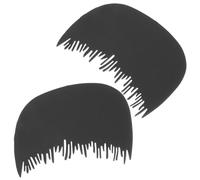 NOLITOY 2 Pièces Peigne à fibre dense lignes de cheveux pour style renforcement démêlant planche à gratter bianstone Applicateur de bouteille de colorant capillaire peignes Plastique Noir