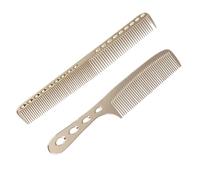 NOLITOY 2 pièces Peigne Acier Inoxydable Doré Ultra-fin et Antistatique Peigne Coiffure Professionnel pour Hommes et Femmes Massage Confortable Du Chevelu Usage Domestique et Salon