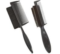 NOLITOY 2 pièces Peigne Double-face pour Cheveux et Barbe Brosse Nylon Flexible pour Salon et Coiffure Démêlant et Coiffant et Adapté à Tous Types et Longueurs de Cheveux