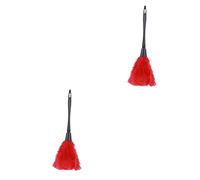 NOLITOY 2 Pièces plumeau Extensible plumeaux Extensibles Nettoyeur de poussière plumeau de canapé à la Maison Accueil Duster poignée meublo plumeau pour Meubles plumeau de Voiture Rouge