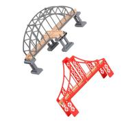 NOLITOY 2 pièces Ponts de Train Accessoires de Voie Ferrée Décoratifs et Résistants Ponts de Support Compatibles avec Circuits de Modélisme Ferroviaire