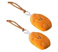 NOLITOY 2 pièces Porte-clés Peluche Pomme de Terre Pendentifs Doux et Mignons pour Sacs à Main Garçon Fille et Adultes Accessoires Décoratifs Pratiques et Faciles à Transporter