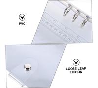 NOLITOY 2 pièces Protège Bloc Notes Transparent PVC Souple Étanche et Antidérapant pour Cahier Rechargeable Protection pour Journal Carnet de Voyage et Notes
