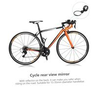 NOLITOY 2 pièces Rétroviseur Vélo Guidon Réglable Miroir Convexe Large Lentille Antirayures pour Vtt Route Électrique Sécurité avec Réflecteur Arrière