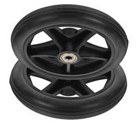 NOLITOY 2 pièces Roues de Remplacement pour Noires Lot de Roues Robustes et Stables pour Déambulateur Amélioration Mobilité et Du Contrôle