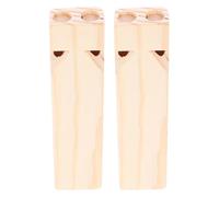 NOLITOY 2 pièces Sifflets Bois pour Garçon Fille Instrument de Musique DIY Non Peint Sifflet de Train pour Fête et Jeu Éducatif