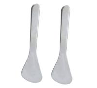 NOLITOY 2 pièces Spatule Cosmétique Métal pour Soin Visage Yeux Outil de Massage Compact et Portable pour Réduire Poches et Accessoire Beauté Pratique