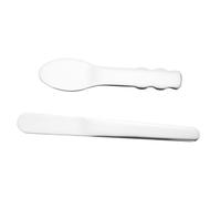 NOLITOY 2 pièces Spatules Cosmétiques Acier Inoxydable Cuillères pour Crème Yeux et Soins Peau Spatules Maquillage Portables Durables et Résistantes