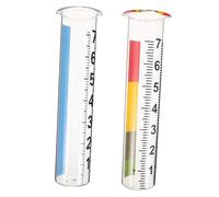 NOLITOY 2 Pièces Tube de Pluviomètre Verre Borosilicaté Résistant Aux Rayures avec Graduation Précise pour Mesure Pluviométrique Extérieure et Gestion Agricole