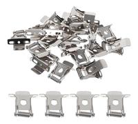 NOLITOY 20 Clips de Ressort en Fer Argenté pour Fixation de Lampes Encastrées, Résistants la Rouille, Faciles à Insérer et Retirer, Adaptés aux Spots et Panneaux Lumineux
