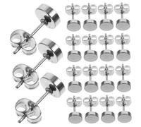 NOLITOY 20 pièces Boucles Oreilles Rondes Acier Inoxydable Titane Légères et Hypoallergéniques Clous Discrets pour Femmes et Hommes Accessoires Élégants et Confortables Au Quotidien