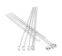 NOLITOY 20 pièces Brochettes Plates Inox Lot de Piques Barbecue Résistantes et Antirouille pour Viande Légumes et Fruits Extérieur