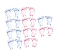 NOLITOY 20 pièces Décoration Shower Transparente Acrylique Ornements DIY pour Fête Daccueil Accessoires Photo Support Bleu et Rose