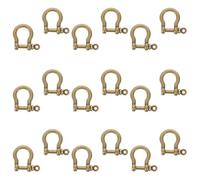 NOLITOY 20 Pièces Lot de 20 Boucles de Fer à Cheval en Métal Bronze, Fermoir à Vis pour Collier et Accessoires de Paquet, Anneaux 3 Cm pour Création Bijoux et Porte-clés Sécurisés