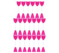 NOLITOY 20 pièces Lot de Pinceaux Applicateurs Double Embout Silicone Forme Ours Brosse Visage Multifonction pour Soin Peau et Nettoyage des Pores