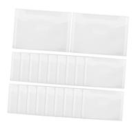 NOLITOY 20 pièces Lot de Pochettes Transparentes Multifonctions pour Documents Protège Documents PP avec Porte Étiquette Rangement Pratique pour Bureau et École Format