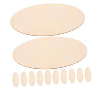 NOLITOY 20 Pièces Oval Wooden Cutouts For Crafts Natural Wood Slices For Painting DIY Art Projects And Creative Teaching Supplies