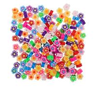 NOLITOY 200 Perles en Pâte Polymère Forme Fleur de Prune 10 MM Pendentifs Breloques Colorés pour Bracelets Colliers et Boucles D’Oreilles Accessoires DIY Bijoux Créatifs Légers et