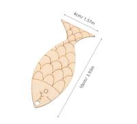 NOLITOY 200 Pièces Fish Wood Craft Rustic Nautical Wall Hanging Mediterranean Style Coastal Beach Decor Diy Paintable Wooden Fish Ornaments For Home And Restaurant